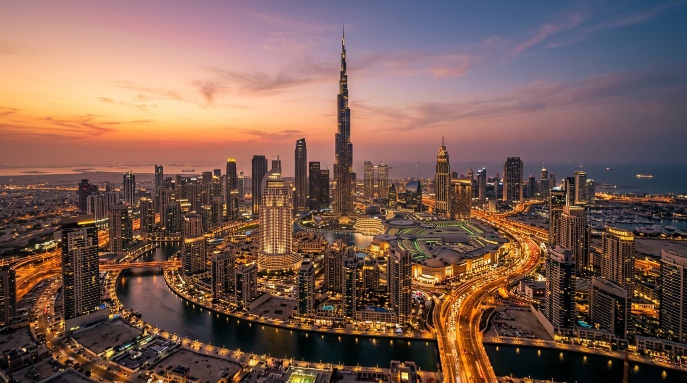 Dubai skyline at golden hour — VIP ELITE Corporate Services